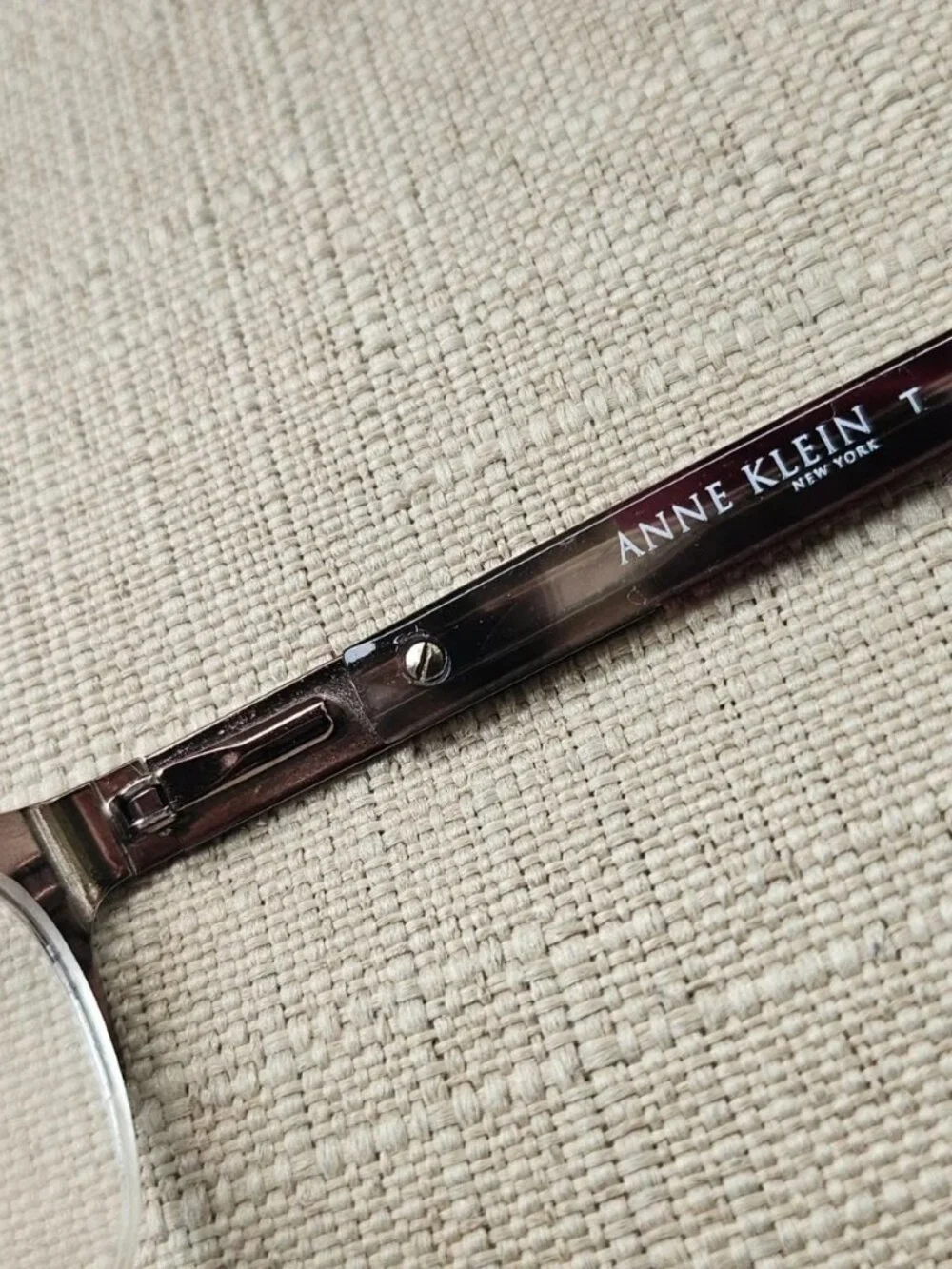 Vintage Anne Klein Women Glasses Frame Half Rim Glasses eyewear Bronze AKNY9096